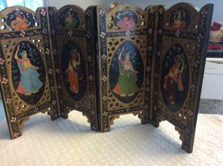 Vintagehand Painted Wooden Divider From India 27 Inches By 15 Tall Des
