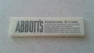 RARE VINTAGE ABBOTT ' S BITTERS ADVERTISING MUSTACHE COMB/ SAW BALTIMORE MD 1905 2