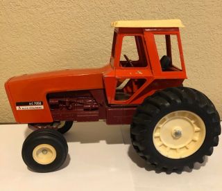 Vintage Allis Chalmers Toy Tractor 7050,  Red With Maroon 1/16