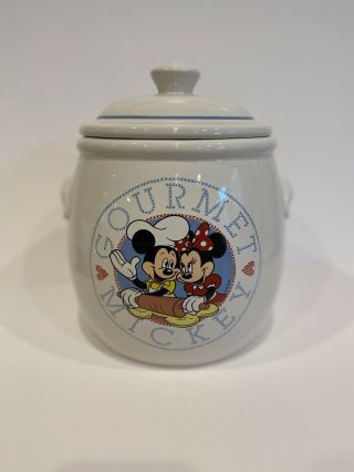 Disney Gourmet Mickey Mouse And Minnie Cookie Jar