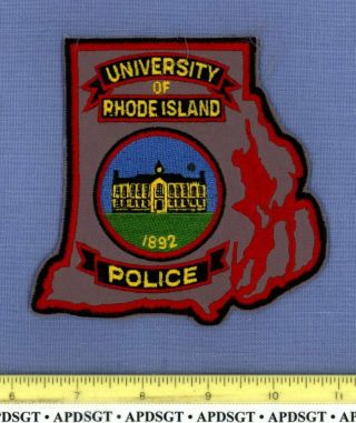 University Of Rhode Island Sheriff School Campus Police Patch State Shape