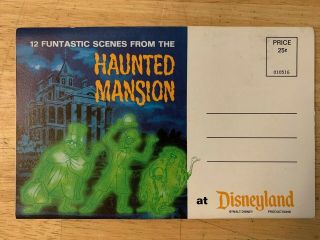 Vintage Disneyland Haunted Mansion 12 Funtastic Scenes Foldout Photo Booklet 60s