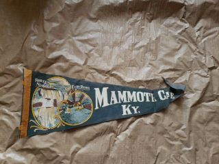 Vintage Mammoth Cave Kentucky Ky Souvenir Wool Felt Pennant