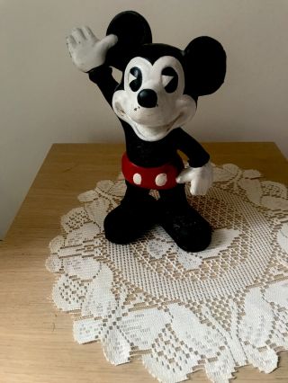 Vintage Cast Iron Mickey Mouse Bank/doorstop