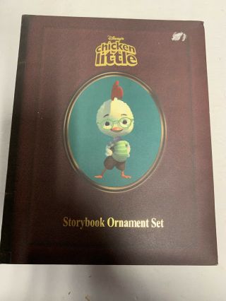 Chicken Little Storybook Ornament Set Disney Christmas Set Of 6 Box