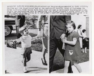 John F.  Kennedy Jr.  - Son Of John F.  Kennedy - Vintage 8x10 Wire Press Photo