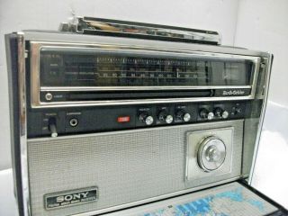 Vintage SONY CRF - 5090 SHORTWAVE RADIO 9 Band AM/FM SW WORLD RECEIVER EARTH ORBIT 2