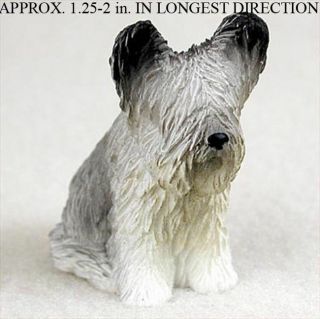 Skye Terrier Mini Hand Painted Figurine