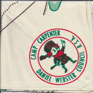 Camp Carpenter Daniel Webster Council Map Neckerchief Boy Scouts Of America Bsa