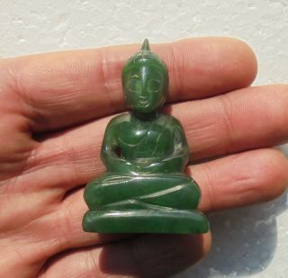Cina (china) : Chinese Nephrite Jade Carved Buddha Figurine