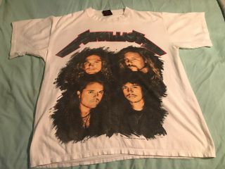 Vintage Metallica Concert T - Shirt 1991 - 1992 Wherever I May Roam Size Xl