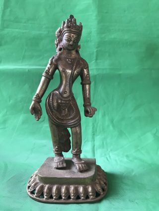 Vintage Buddhism Bronze Old Statue Figure