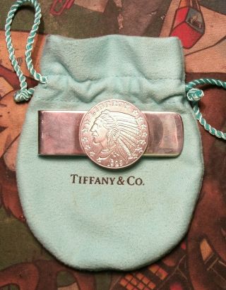 Vintage Tiffany & Co Sterling Silver Money Clip (pouch Inc)