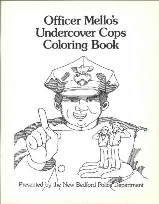 Vintage 1970 ' s Officer Mello ' s Undercover Cops Coloring Book,  Bedford,  Mass. 2