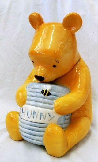 Winnie The Pooh With Hunny Pot Disney Treasure Craft Mexico Cookie Jar - 12 " T