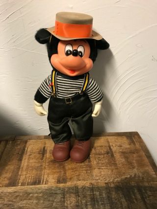 Vintage Disney Mickey Mouse Plush Toy Young Epoch Japan Rare