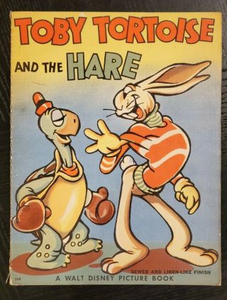 Toby Tortoise And The Hare Linen Book Disney Silly Symphonies