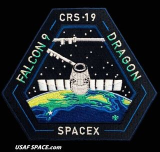 Authentic Crs - 19 - Spacex Falcon - 9 Dragon F - 9 Iss Nasa Resupply Mission Patch
