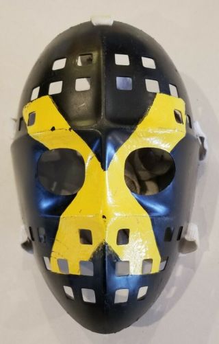 Vintage Hockey Goalie Mask - Black And Gold