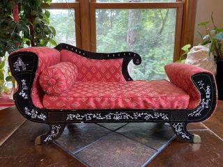 Vintage Pet Bed Chaise Lounge Oriental Fainting Couch For Small Dog Cat