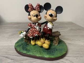 Disney Parks Limited Mickey & Minnie Mouse Pluto Puppy Love Statue