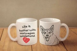Norwegian Lundehund Ceramic Mug Life Is Better With Dog Graphics