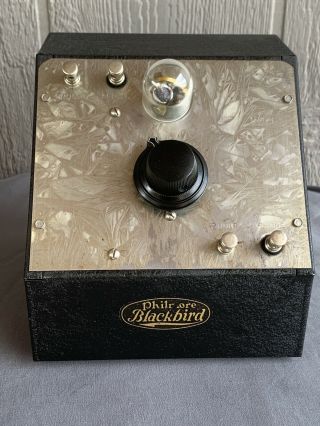 Vintage Blackbird Philmore Crystal Radio Receiving Set,  W/ Set Crystal Detector