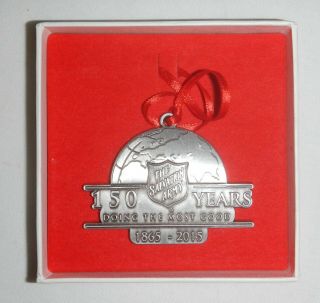 Mib 2015 Salvation Army Logo Metal Pewter Christmas Ornament 150 Years