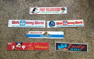 Vintage Disney Bumper Stickers - Set Of 6