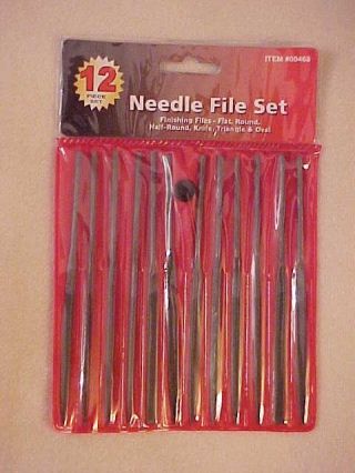Model Horse Hobby Large 12 Piece Needle File Set For Prep Work - 5.  5 Inch Length