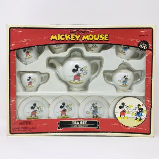 Disney Mickey Mouse Tea Set 13 Piece Porcelain Vintage Schylling