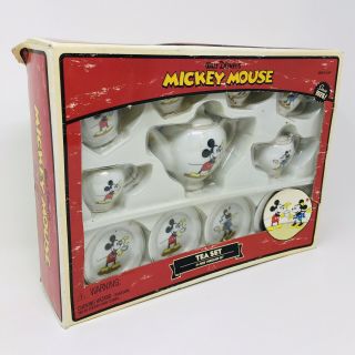 Disney Mickey Mouse Tea Set 13 Piece Porcelain Vintage Schylling 2