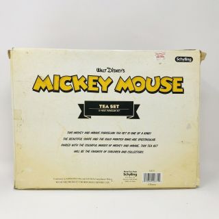 Disney Mickey Mouse Tea Set 13 Piece Porcelain Vintage Schylling 3