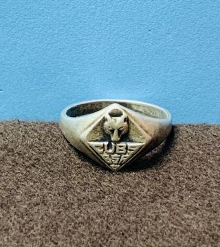 Vintage Sterling Silver Boy Scouts Of America Bsa Cubs Ring Size 5.  5