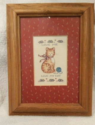 Figi Graphics - Love Me Love My Cat - Matted And Framed Picture