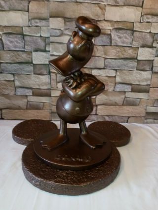 Disney Donald Duck 13 " Tall Resin Garden Statue Bronze
