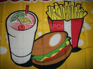 3 ' x5 ' Burgers Fries Flag Business Advertising Sign Banner Outdoor Restaurant 3x5 2