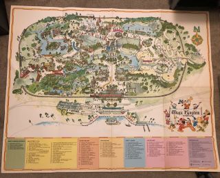 1990s Guide To The Magic Kingdom Of Walt Disney World Map Poster And Pamphlets