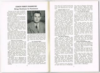 Vintage 1954 University of Iowa Hawkeyes Football Media Guide CALVIN JONES 2