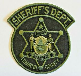 Franklin County Maine Sheriff’s Department Patch.
