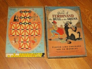 Rare Ferdinand The Bull Board Game 1938 Walt Disney Complete