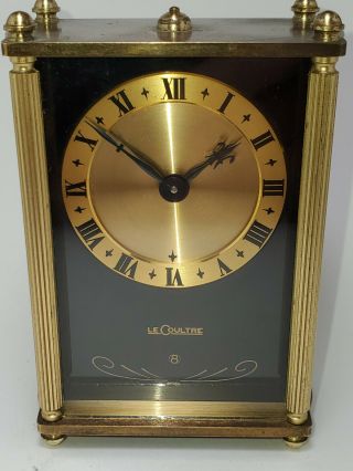 Vintage Jaeger Lecoultre 8 Day Musical Alarm Clock Reuge Music Box 59 Running