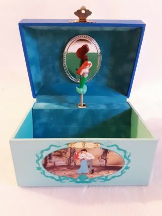 Rare Vintage Ariel Disney’s The Little Mermaid Music Wind Up Jewelry Box Flounde