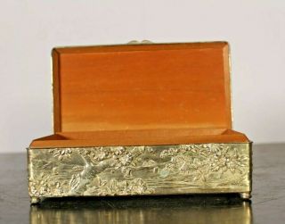 Antique Early 20th Century Chinese Silver Plated Trinket Box