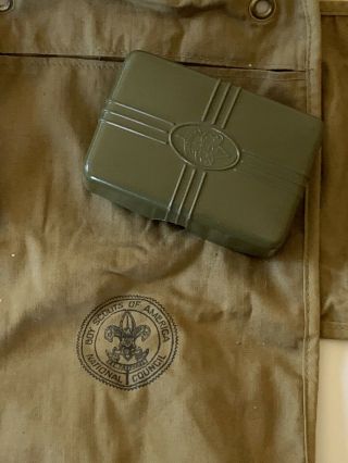 Vintage Boy Scouts America GROOMING FIELD KIT with Soap Box Canvas Rollup 2
