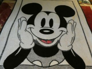 VINTAGE BIEDERLACK Disney 1984 Black Red Mickey Mouse 54 