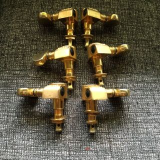 VINTAGE 1970s - 80s GROVER GOLD FINISH GUITAR TUNING PEGS TUNERS 3