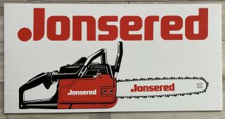 Rare Vintage Jonsereds Chainsaw Dealership Sign