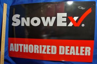 Snowex Authorized Dealer Tin Sign Rare Advertising Large Snow Plow Rare Vtg