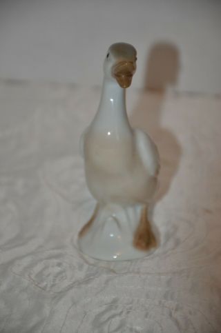Otagiri porcelain duck figurine.  Japan,  white brown gray 3
